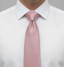 top ties Rose Medium Rose Cinnamon Checkered Tie For Groomsman, Groom - Bụi hồng - Xem 3