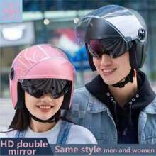 Kask motocyklowy elektryczny, ciepły, zimowy, unisexowy kask do skutera, całoroczny kask ochronny