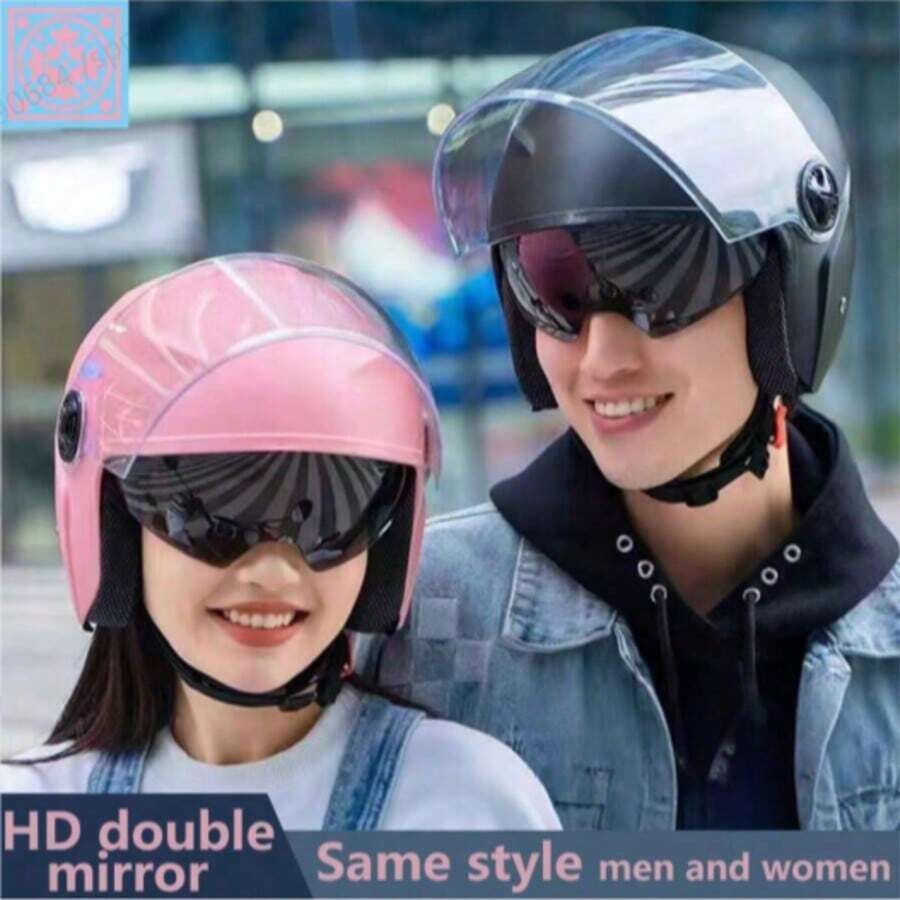 Kask motocyklowy elektryczny, ciepły, zimowy, unisexowy kask do skutera, całoroczny kask ochronny