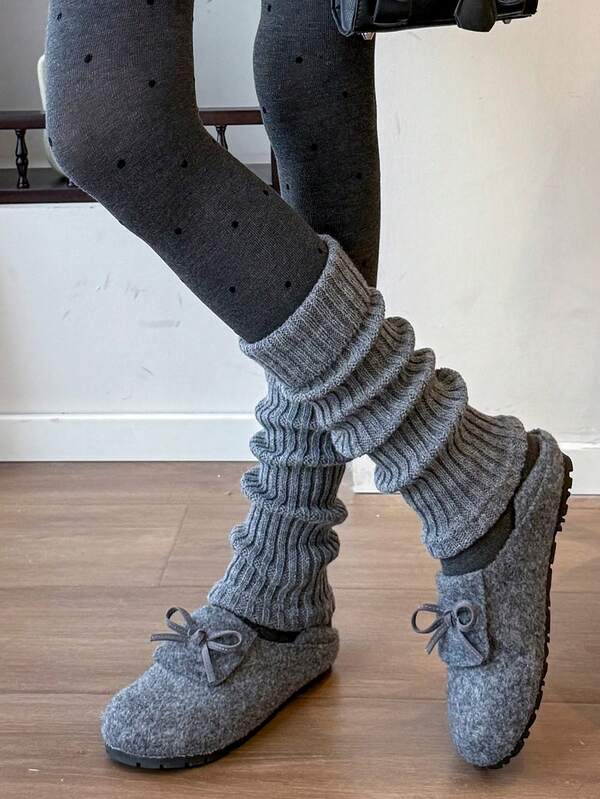 زوج من دفايات الساق للأطفال، رمادي غامق عصري وشامل، دفايات ساق جميلة وباردة للبنات، مناسبة للارتداء اليومي، التصوير الفوتوغرافي، المواعيد والتجمعات