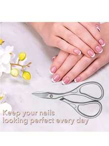 1pc Professional Precision Nail Clipper - Sharp Curved Blades For Fingernails And Toenails, Ergonomic Handle, Multi-Purpose Grooming Tool For Nails, Eyebrows And Lashes