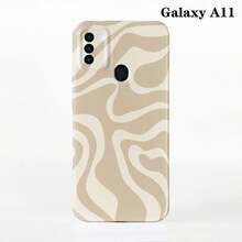 1pc Minimalist Asymmetrical Patchwork Pattern Glossy Hard Shell Phone Case, Suitable For IPhone 11/12/13/14/15/16 Pro Max