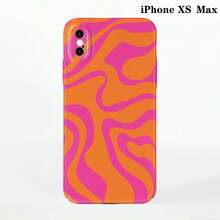 1 件极简主义电影不对称拼布图案硬质手机壳，表面光滑，适用于 11/12/13/14/15/16 Pro Max - 彩色 - 查看 25