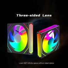 Ventilador XFENGX-Fan 6-Pro ARGB de 12 cm con control de temperatura, colorido, reducción efectiva de ruido, mejora de la refrigeración y la estética, disipación de aire para refrigeración