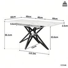 Dining Tables - White + MDF + Metal - View 5