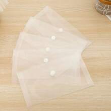 2/4/6/10/12个装 B6A5 纽扣文件袋，学生/办公文件收纳袋 - 無色 - 查看 9