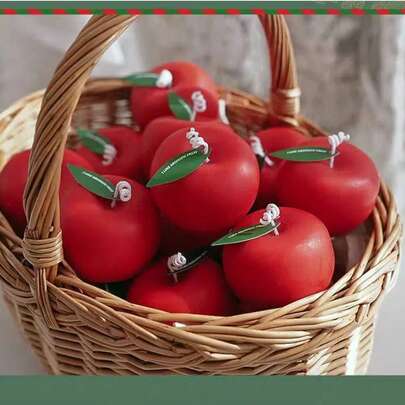 Apple-Scented Candle: The Perfect Mood & Ambiance For Christmas Simulated Apple Candle, Handmade Aroma For Christmas Eve & New Year Gifts