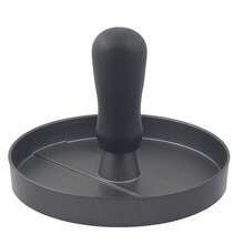 1 Pc Burger Press With Removable Plate, Non-Stick Burger Press With 100 Patty Papers, Cast Aluminum Burger Mold, Meat Beef Cheese Vegetable Burger Maker For BBQ Frying Pan Grill - 黑色 - 查看 5