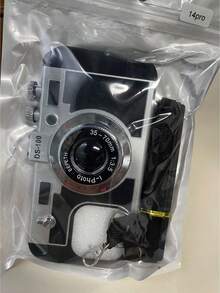 Funda de teléfono en forma de cámara 3D cruzada divertida compatible con iPhone 14 Pro Max, compatible con Apple 13 con cordón, compatible con iPhone 11/12/X/Xs/Xr/Xs Max resistente al agua, a los golpes y a los arañazos