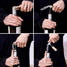 Abridor de botellas multifuncional en forma de caballito de mar, abridor de vino de acero inoxidable, sacacorchos, abridor de cerveza, herramienta portátil para el hogar