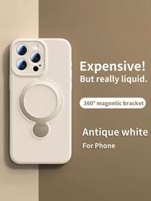 CTEGLODRIX New Luxury Design Magnetic Shockproof Stand Phone Case Compatible With Iphone 13 14 15 16 17 Pro Max With 360° Rotating Stand Camera Lens Protection + Wireless Charging Soft Cover