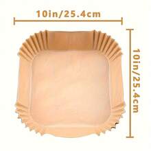 200/100/50pcs Air Fryer Liners, Non-Stick Paper Sheets For Baking, Roasting & Microwave - Easy Clean, Individual Paper For Healthier Cooking - Hotel & Commercial Use