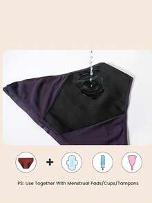 5 Piezas/Lote Bragas femeninas para el período - Tipo no absorbente Ropa interior cómoda a prueba de fugas y lencería fisiológica Pequeña malla transpirable - Multicolor - Ver 6