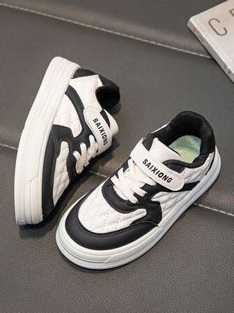 1 Pair Kids Rhombus Pattern Sports Shoes, Soft Bottom Casual Sneakers For School, New Year Autumn/Winter, Boys & Girls Children Students Running Shoes