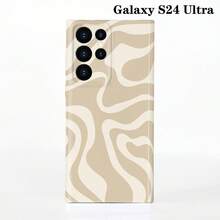 1pc Minimalist Asymmetrical Patchwork Pattern Glossy Hard Shell Phone Case, Suitable For IPhone 11/12/13/14/15/16 Pro Max