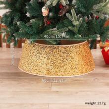 2025 Nouvelle jupe d'arbre à paillettes, jupe d'arbre imprimée, jupe d'arbre en peluche, jupe d'arbre à bordure à carreaux, base ronde de jupe d'arbre de Noël, décorations de Noël, décorations de Noël pour la maison, cadeaux de Noël, décoration de Noël - LIANGPIANSW-GOLDEN - Voir 8