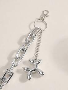 1pc Fashionable Punk Hip-Hop Style Cuban Link Balloon Dog Pendant Jeans Skirt Pants Chain, Unisex