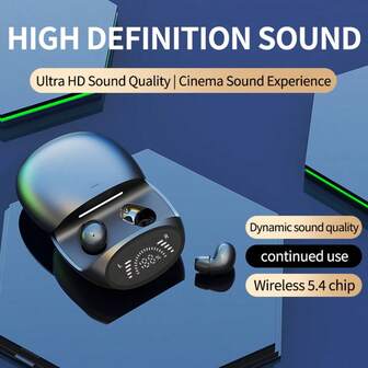 Auricolari senza fili ultra mini, cuffie TWS intrauricolari, adatti per uomini e donne per ascoltare musica, allenarsi, correre, chip 5.3 compatibile con Android e