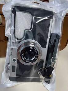 Funda de teléfono en forma de cámara 3D cruzada divertida compatible con iPhone 14 Pro Max, compatible con Apple 13 con cordón, compatible con iPhone 11/12/X/Xs/Xr/Xs Max resistente al agua, a los golpes y a los arañazos