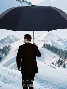 1 Pieza Paraguas plegable grande a prueba de viento y agua con protección solar - Diseño reforzado, de doble propósito y compacto, paraguas plegable triple, protección UV, adecuado para negocios, viajes, estudiantes y parejas - Protección contra el viento y la lluvia, paraguas a prueba de lluvia y viento, de viaje