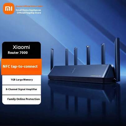 Xiaomi راوتر شاومي BE700 أسود، راوتر لاسلكي مناسب للاستخدام المنزلي