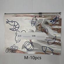 10pcs Reusable Aluminum Foil Food Storage Bags With Zipper - Thick, Leak-Proof, Self-Sealing, Perfect For Fresh Fruits & Vegetables, Ideal For Meal Prep & Pantry Organization, Pantry Organizers And Storage ﻿