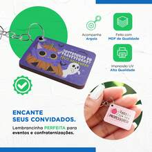 Chaveiro Lembrancinha de Halloween em MDF - KIT 25 UNI. - Visão 2