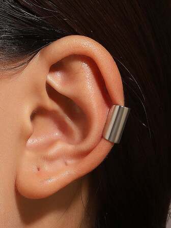 1 Pair Geometric Ear Cuff Clip-On Earrings, No Piercing Required