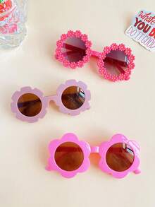 1/2/3/4/6副可爱向日葵时尚儿童太阳镜，仅含展示卡，不含运费 - 彩色 - 查看 22