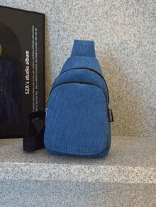 1 Stück Cord Hüfttasche, modisch und vielseitig mit doppellagiger Reißverschlusstasche, verstellbarer Schultergurt, geeignet für Teenager-Mädchen, weibliche Studenten, Erstsemester und Büroarbeiter, sehr geeignet für Büro, Uni, Arbeit, Geschäft, Pendeln, Outdoor, Reisen, Ausflüge, Einschulung College-Stil Hüfttasche