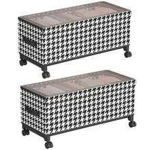 Rolling Underbed Storage With Wheels - Large Capacity Container For Living Room & Bedroom - 透明蓋子 - 查看 10