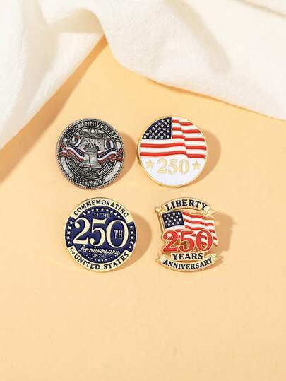 4pcs 250 National Flag Souvenir Creative Pins, Alloy Oil Drop Badges Clothing Accessories Packaging Decorations, Fun Badges, Pin Badges, Hat Pins, Backpack Badges, Bag Charms