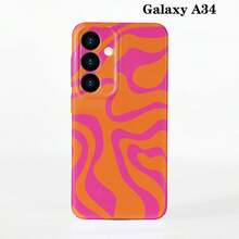 1 件极简主义电影不对称拼布图案硬质手机壳，表面光滑，适用于 11/12/13/14/15/16 Pro Max - 彩色 - 查看 32