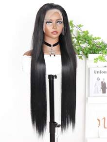 Blended Hair Is Made From Human Blende Hair Mixed With Synthetic Fibers And Protein Filaments Glueless Wigs Blende Hair Pre Plucked Pre Cut Glueless Wig Black/Brown/Burgundy/Orange Color 13x4 Straight Lace Front Wigs Blende Hair 180% Density Beginners Wigs For Women (Bob Wigs 6-16inch Long Wigs 18-36 Inchs) Blended Hair