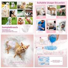 Paales desechables para perros femeninos de 90 unidades cintura de 10 a 16.5 pulgadas S sper absorbentes para perros pequeos para miccin o incontinencia excitables por calor, color rosa - 90 unidades pequeñas + 90.0 - Ver 1