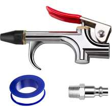 2-Way Connection Air Nozzle Blow Gun, Rubber Tip Air Nozzle With 1/4 In Standard Quick Fitting, Air Compressor Accessories Air Blower Gun For Air Inflation And Dedusting,24274068 - Black - View 1