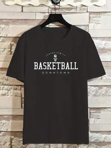 Men's Casual Fashion T-Shirt With Unique Skeleton Print - Soft Polyester Blend, Stretchy & Machine Washable, Round Neck - Perfect For All Seasons - 黑色 - 查看 1