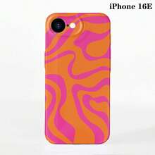 1 件极简主义电影不对称拼布图案硬质手机壳，表面光滑，适用于 11/12/13/14/15/16 Pro Max - 彩色 - 查看 72