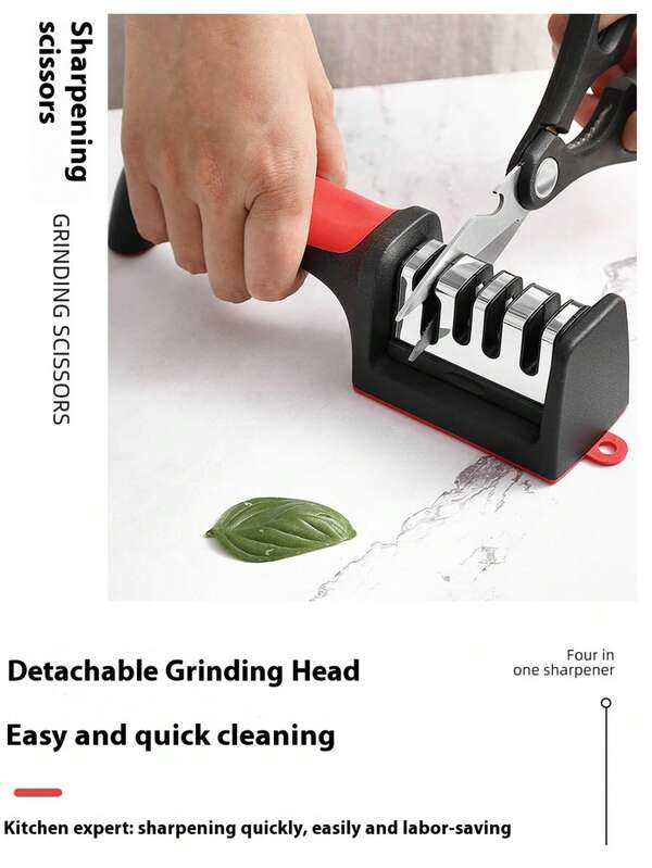 Afiador de facas de parede com quatro seções, afiador de facas multifuncional para cozinha, pedra de amolar portátil, novo afiador de facas doméstico