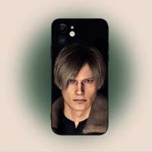 Funda de teléfono de Leon S. Kennedy de 4 compatible con iPhone 15, 14, 13, 12, 11, Plus, Pro Max, XS, X, XR, SE, Mini, 8, 7 de silicona suave en color negro. Funda compatible con Samsung Galaxy S17 Pro Max, S17 Pro, S17, S16 Pro Max. - Z3 - Ver 5