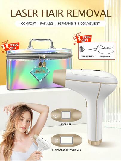 SEAGO AP70 脱毛仪，激光脱毛，激光脱毛，永久性脱毛仪，抑制毛发生长，沙龙脱毛替代品，永久性脱毛，仅需 8 周，高功率脱毛仪，最大功率高达 18J/Cm2，5 个功率等级，女士夏季礼物，附带 2 个小镜片，适用于面部、面部区域、手臂、腿部、比基尼线、腋下