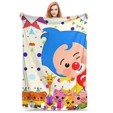 Cute Cartoon P-Plim Plush Blanket Girls Boys  Flannel Throw Blanket For Couch Bed Soft Custom Quality Bedspread Birthday Gift.Webp (1) - Đen2 - Xem 1