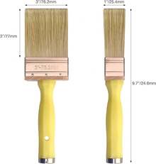 P&H   7 Inch Deck Stain Brush, Deck Paint Brush, Wide Large Brush For Staining Wood Wall Fence, Lime Wash Paint Brush Applicator For Smooth Rough Textured Surfaces, Home Repair Painters Tools - 2 PCS, 3-iNCH - View 3