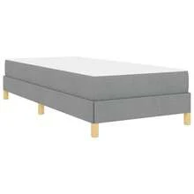 Boxspringbett Hellgrau und Braun 80 x 200 cm