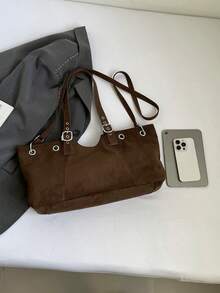 Geantă tote pentru femei, geantă tote cu capacitate mare, geantă de umăr vintage nouă pentru navetiști, populară anul acesta