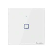 T0UK1C,SONOFF Smart Light Switch, WiFi Smart Touch Switch Smart Wall Light Switch Works With Alexa,APP Remote Control, Neutral Wire Required, White, 1 Gang, APP Remote Control And Voice Control,Security Guarantee,Timing Fuction,Smart Scene,Smart Home Control,Smart Home, Intelligent Control. - White - View 2