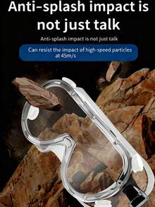 1Pair 18cm*6cm Over Prescription Glasses Anti-Fog Impact Polycarbonate Safety Goggles - Fit Over Eyeglasses Full-Screen Windproof Sandproof Dustproof Splash-Proof Work Goggles, Prescription Compatible Outdoor Sports Skiing Cycling Construction Laboratory Safety Glasses, Ideal Labor Day Gifts & Daily Eye Protection, All-Season Anti-Impact Eye Shield Accessory