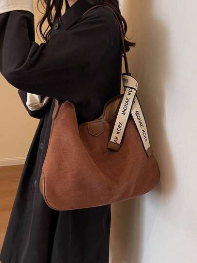 SHIMEINI 1 pièce Nouveau sac fourre-tout  pour l'automne/l'hiver, sac à bandoulière/sac à bandoulière à lacets de grande capacité, convenant à l'utilisation quotidienne des femmes, aux déplacements professionnels, aux vacances, aux courses, aux fêtes, en cadeau