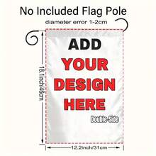 1pc Custom Garden Flag, Personalized Yard Flag Decor, Add Your Own Picture House Lawn Banner Double Sided Home Wall Decoration - Multicolor - View 3
