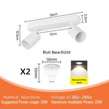 GU10 嵌入式吸顶灯，矩形/圆形吊灯，房间装饰 LED 吸顶灯，铝制现代家居装饰聚光灯，黑色/白色，可更换 GU10 灯泡，可选带/不带灯泡，适用于客厅、餐厅、卧室、厨房、走廊、咖啡厅、展览厅、阅览室、酒吧、走廊、酒店、服装店、陈列室，尺寸和形状可定制